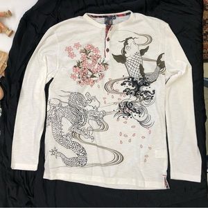 Unisex lightweight long sleeved pullover shirt M